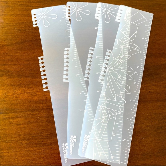 Erin Condren | Office | Set Of 4 Erin Condren Snap In Rulers Bookmarks ...